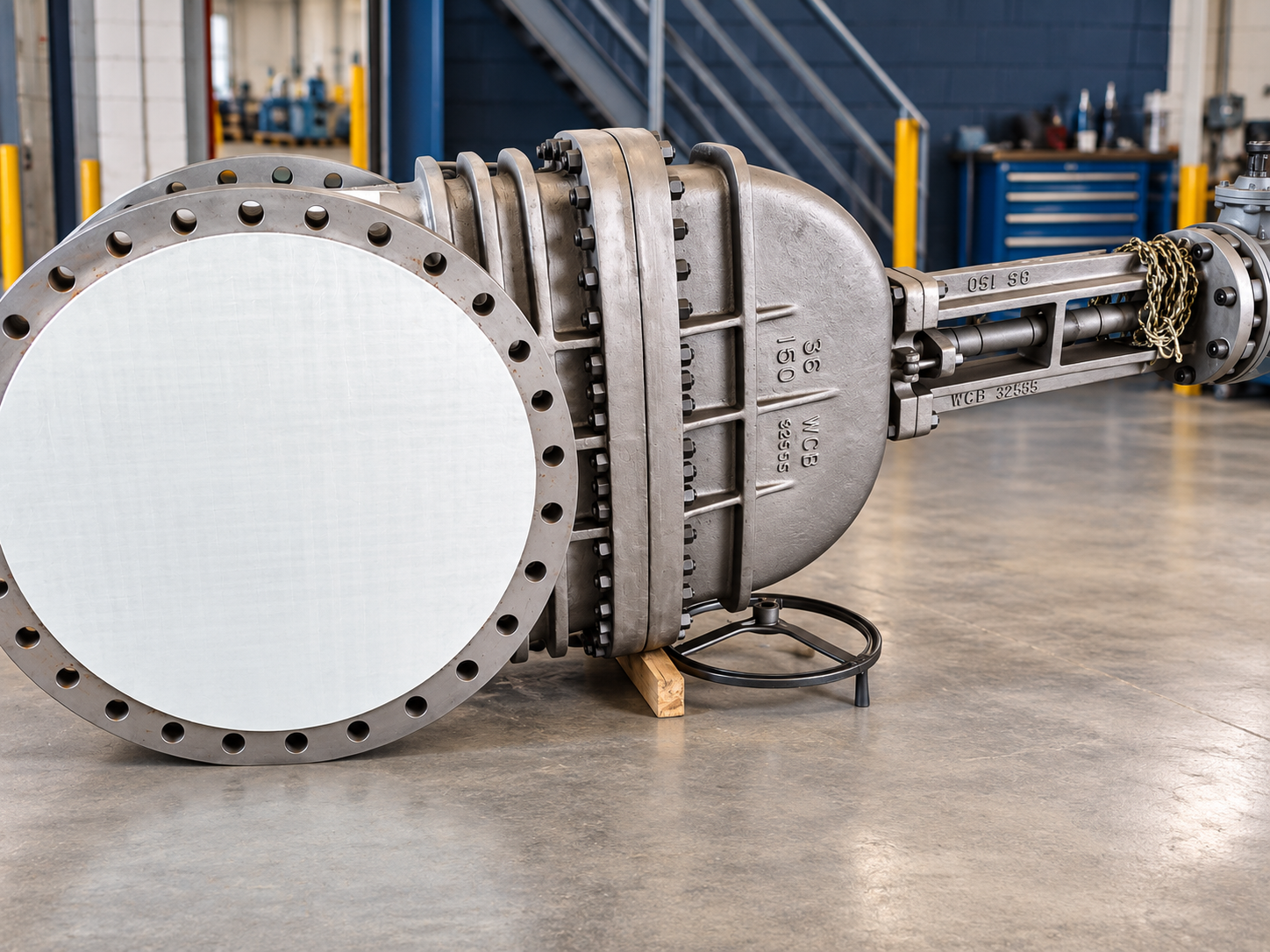 Válvulas instaladas em planta industrial